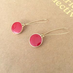 Red Minimal Drop Earrings 🔴